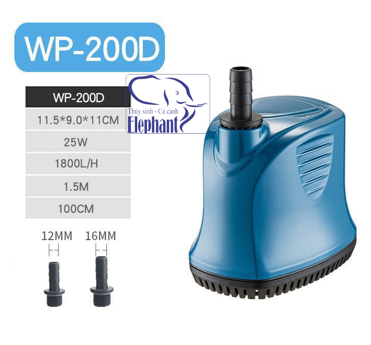 Máy bơm hút cặn đáy cho hồ cá cảnh, hòn non bộ, rau sạch Aquaponic