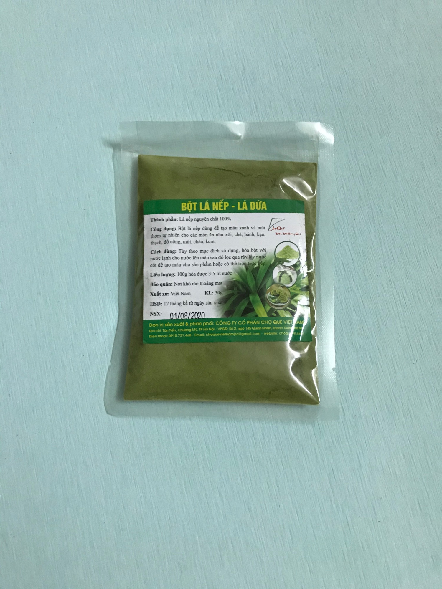 Bột lá nếp thơm nguyên chất 50gam
