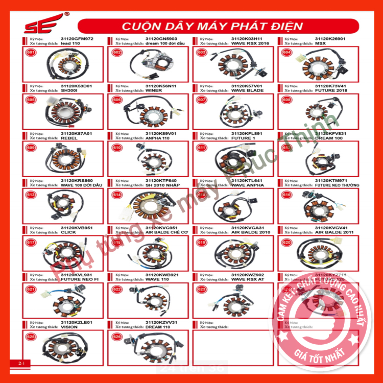 Cuộn lửa xe máy Wave 100cc Đời Đầu