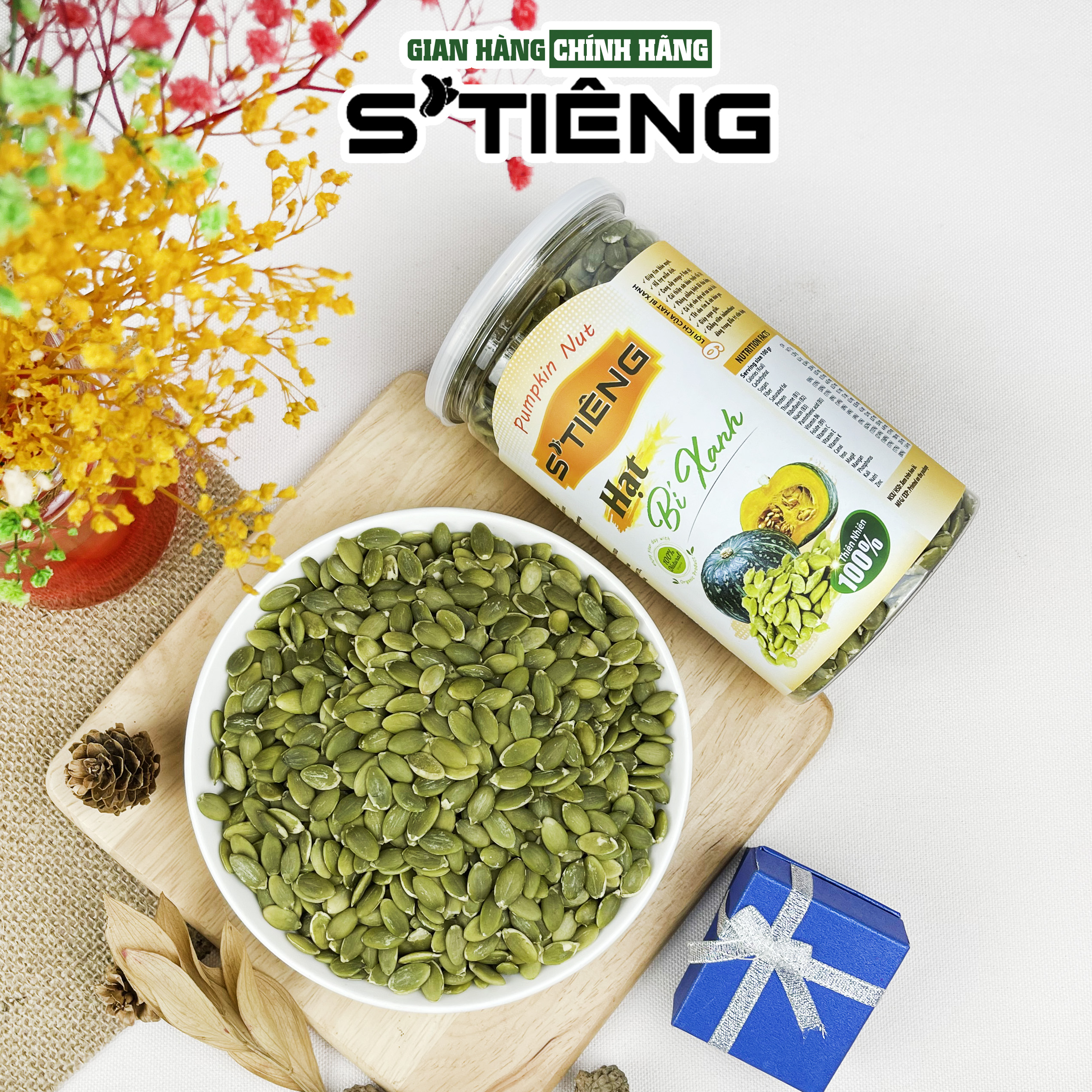 Nhân Hạt Bí Xanh Ấn Độ Tách Vỏ STIENG