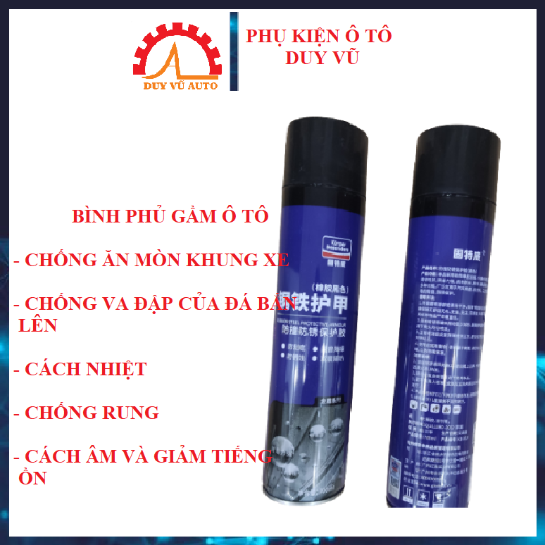 Chai sơn xịt phủ gầm chống ồn, chống gỉ sét
