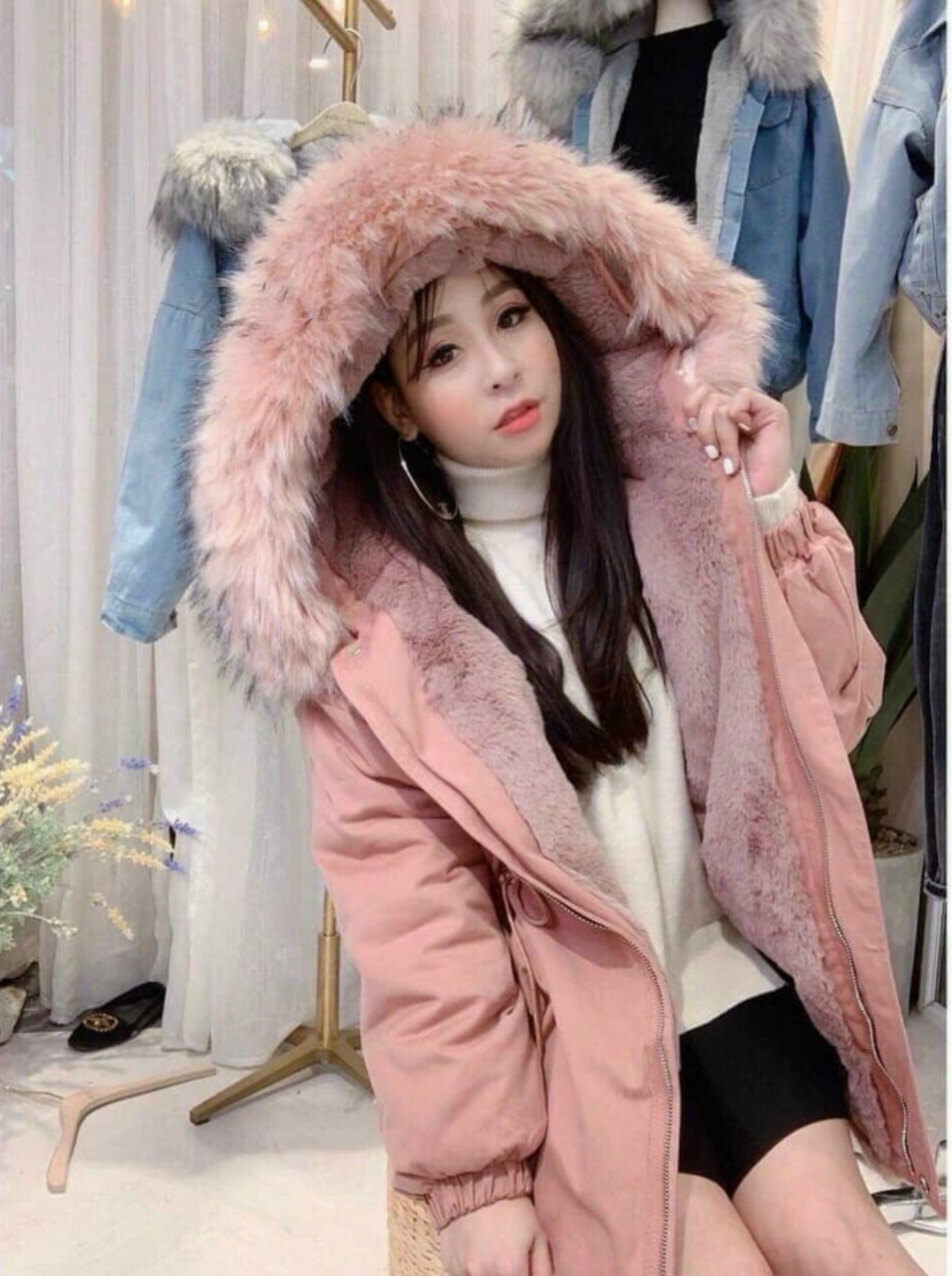 [ Xả Hàng ] ÁO KHOÁC KAKI LÓT LÔNG NỮ
