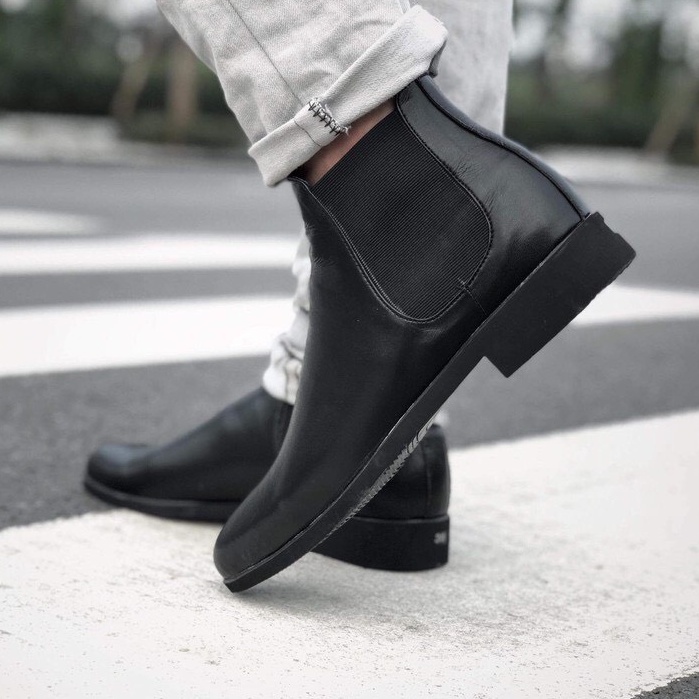 Giày bốt nam Chelsea Boots Classic đế khâu( đặt lùi 1 size)