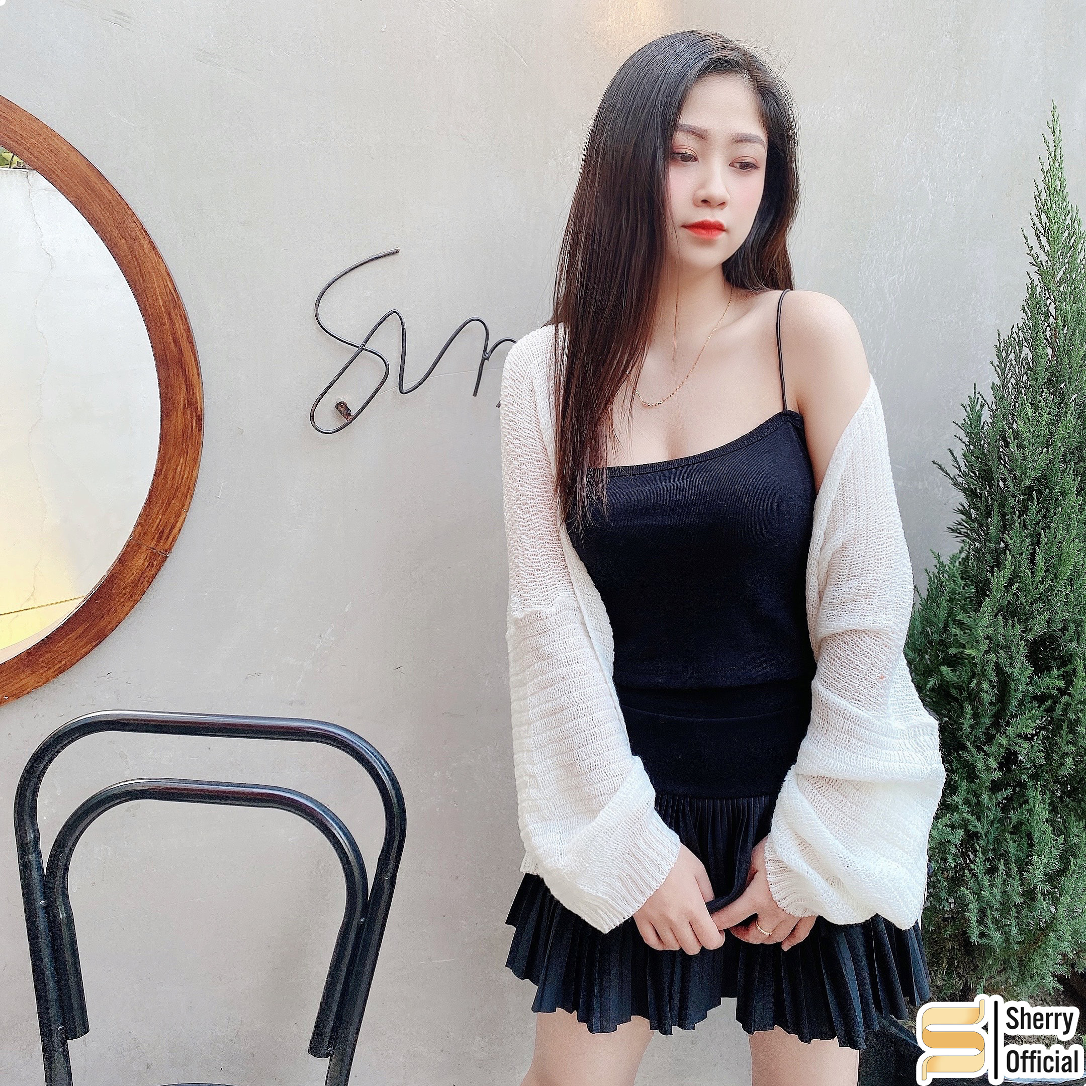 Áo Cadigan Len mỏng