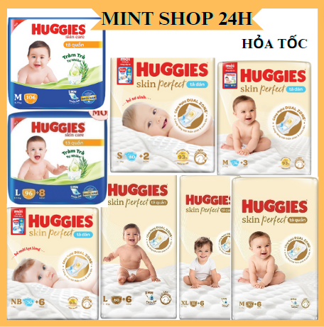 1 Miếng dùng thử Tã Bỉm Quần Huggies skincare size L / thin and soft size L 1 miếng