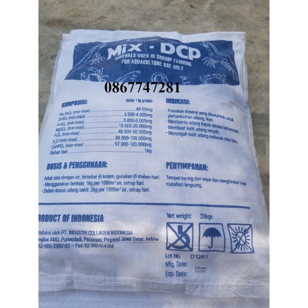 ღKhoáng tổng hợp mix dcp dùng trong nuôi trồng thuỷ sản,  Xuất xứ Indonesia (20kgbao)❈