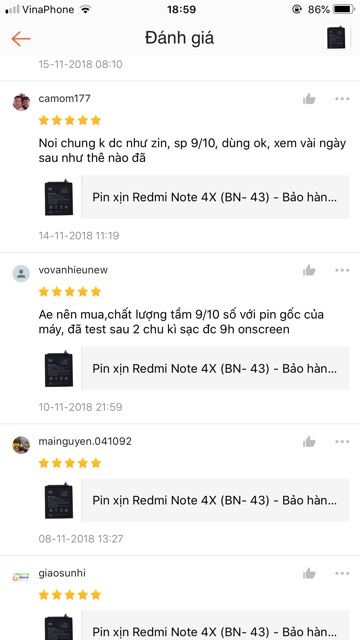 Pin xịn Xiaomi Redmi Note 4X (BN43) - Bảo hành 6 tháng123123