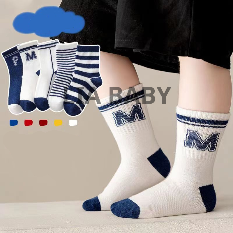 Set 5 Đôi Tất Hình Thú Thu Đông Cho Bé Trai Bé Gái