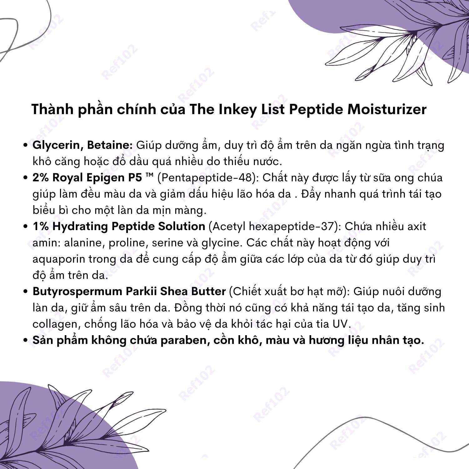 Kem dưỡng ẩm The INKEY List Peptide Moisturizer Ref102