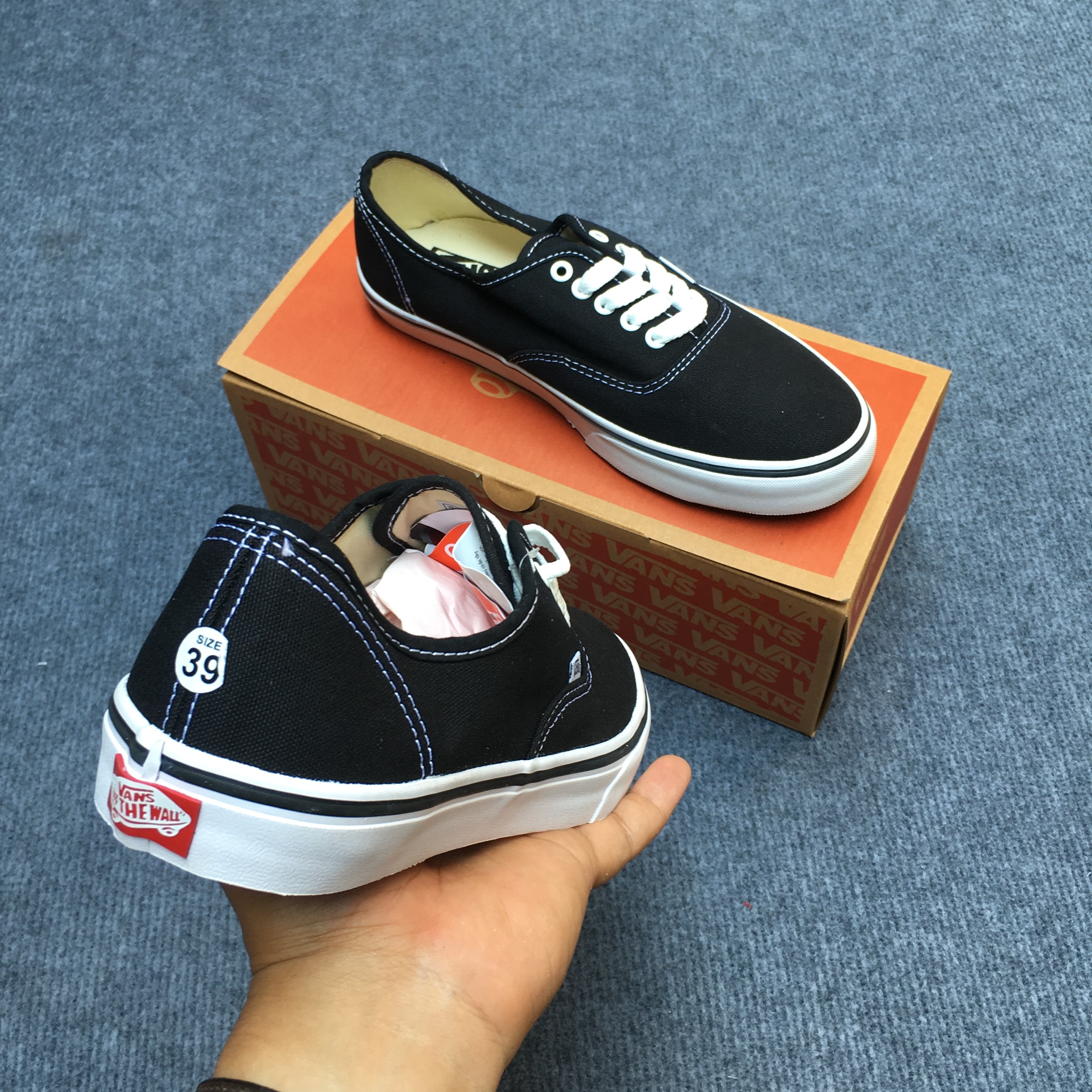 [TẶNG TẤT + HỘP + LỌ TẨY ] GIÀY thể thao nam nữ vans classic đen