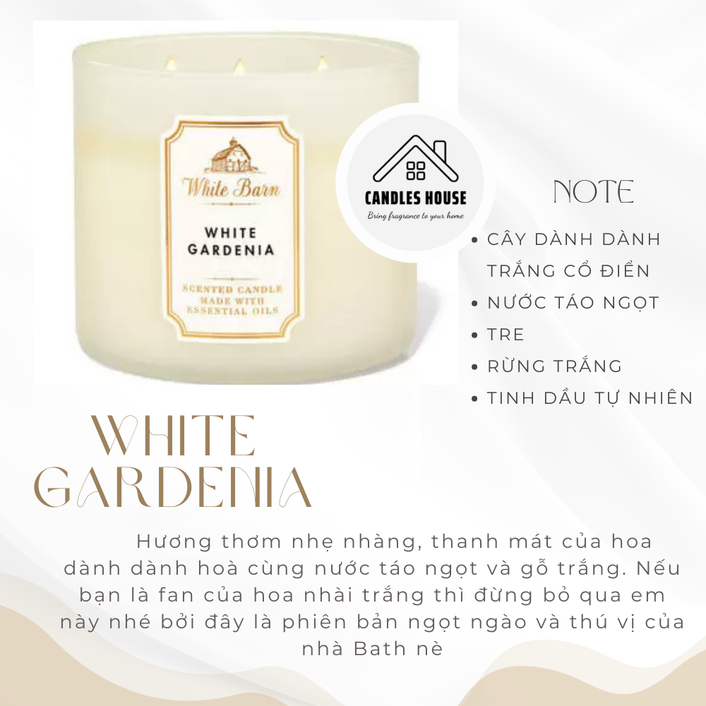 bath and body works white gardenia candle