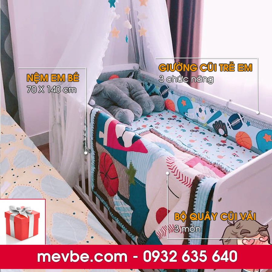 Cũi Marlow trắng - Mẹ Vì Bé