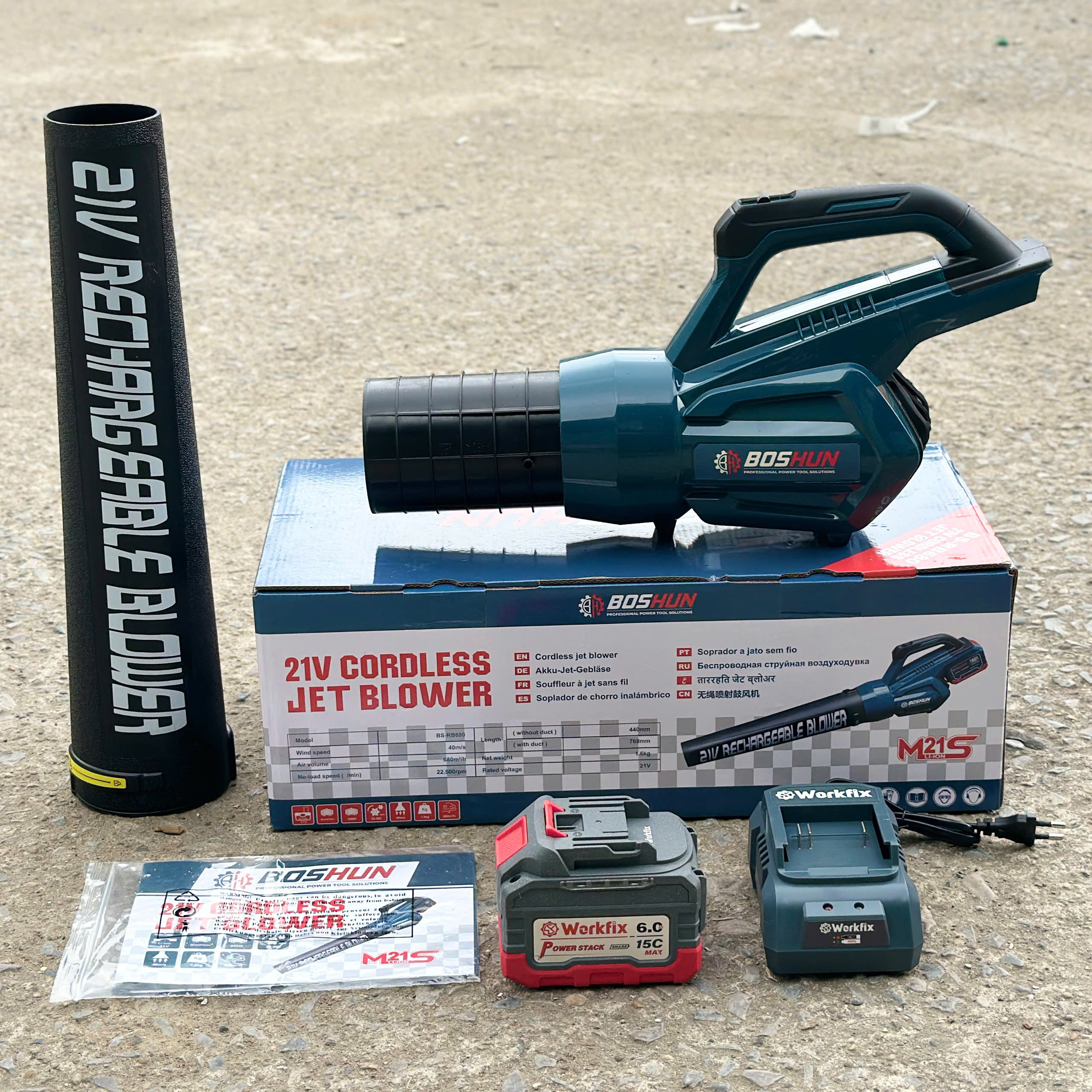 ( Hàng Siêu Cấp ) SaLe 50%  Máy Thổi bụi Công Xuất Lớn  Máy Thổi Bụi Cầm Tay Pin Boshun BS-RB680 Kèm Pin 10 Cell  Chân Pin Phổ Thông thổi bụi nhà.xưởng,kho,bãi Bảo Hành 12Tháng