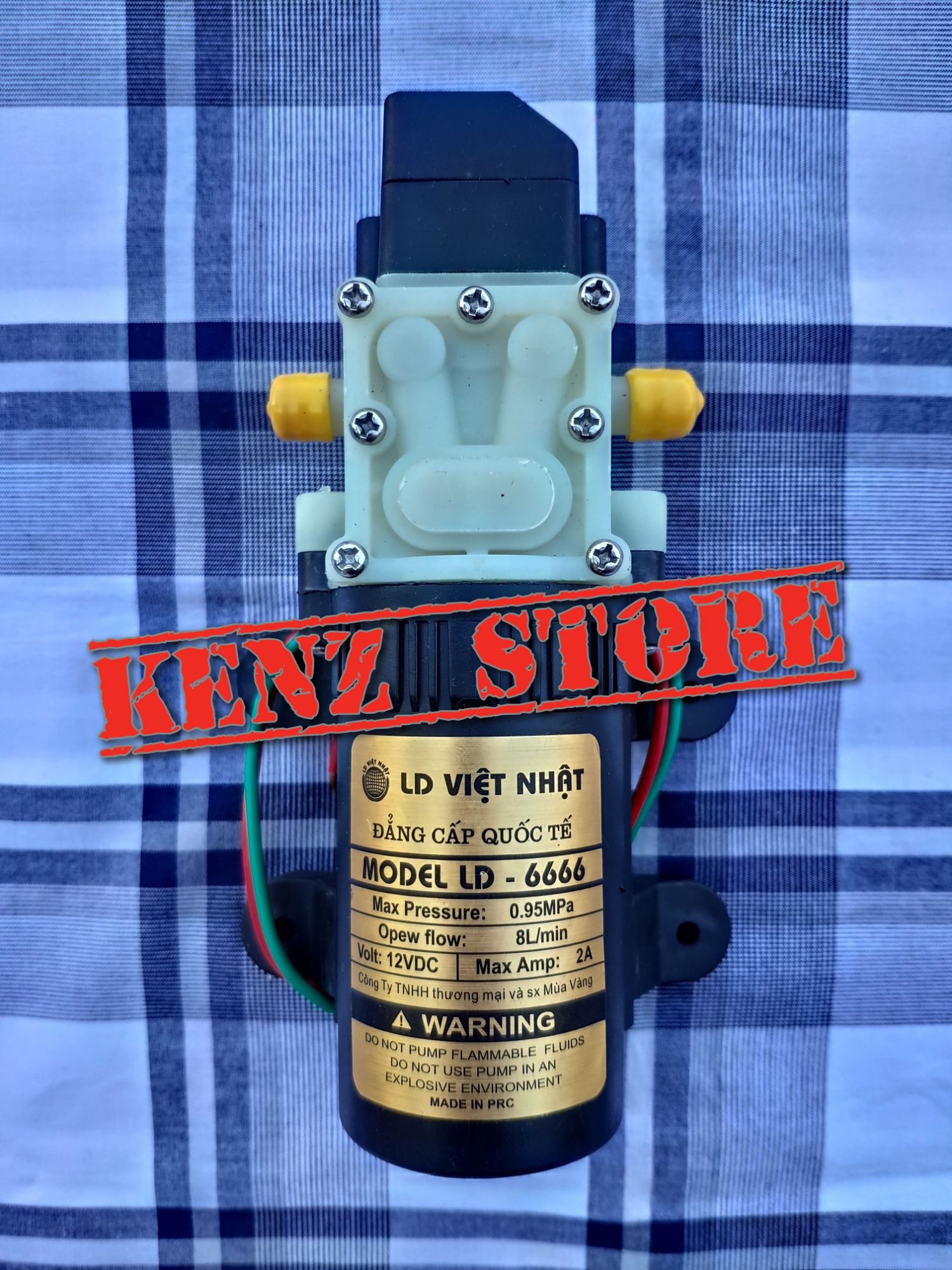 Máy bơm mini 12v VIỆT NHẬT, máy bơm tăng áp mini 12v, máy bơm cao áp mini 12v