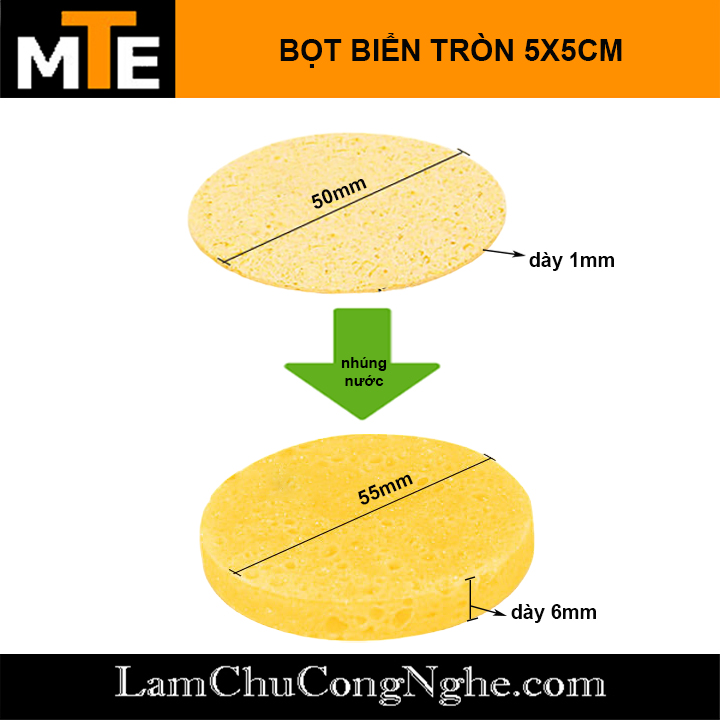 Bọt biển lau mỏ hàn, vệ sinh mũi hàn các loại