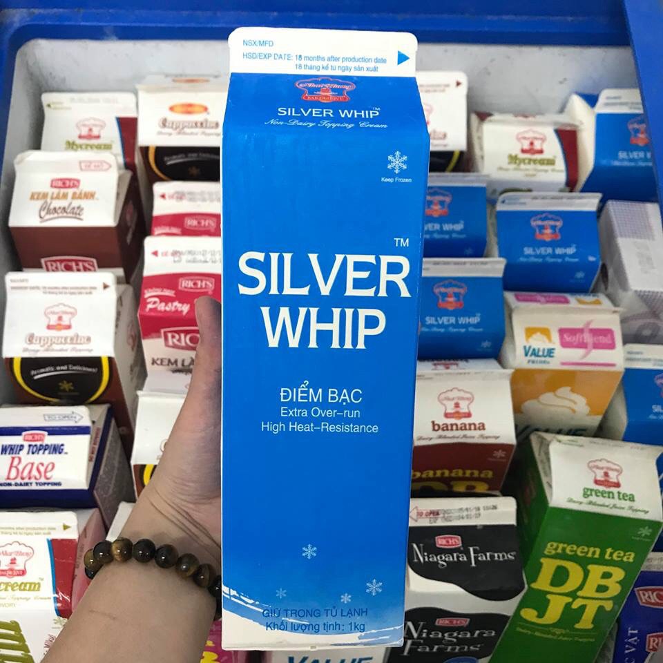 Kem Trang Trí Bánh Silver Whip 1Kg