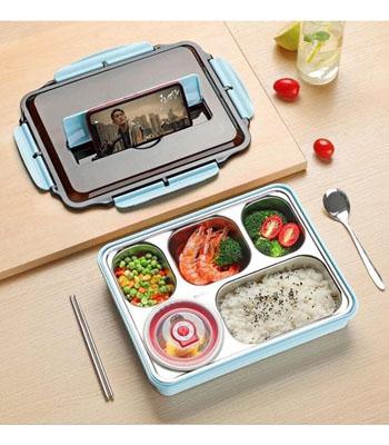 Khay cơm giữ nhiệt inox 5 ngăn