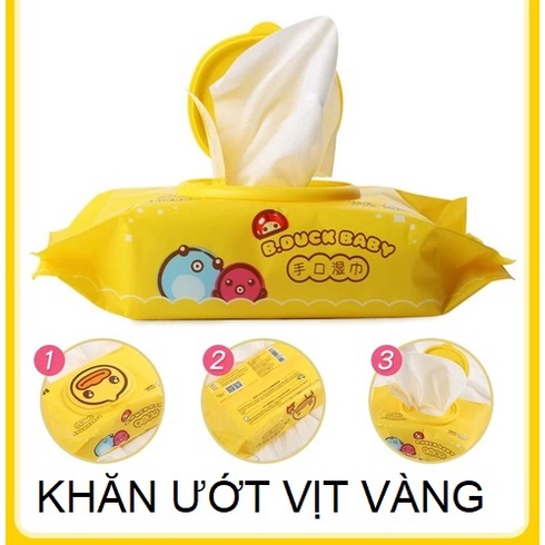 THÙNG KHĂN ƯỚT CON VỊT VÀNG ( 10 GÓI ) , 80 TỜ