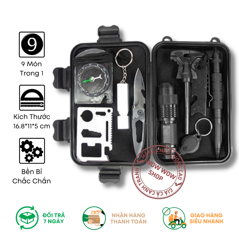 Bộ Dụng Cụ Sinh Tồn 09 Món