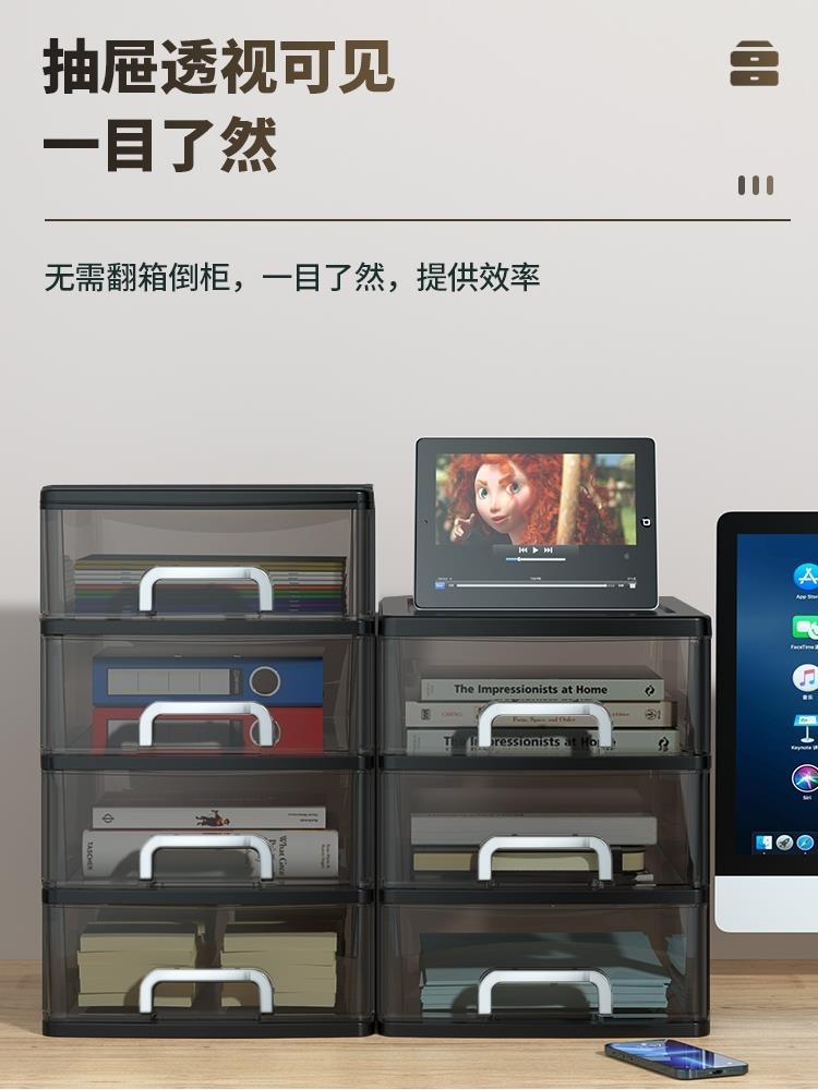 Desk Debris File Storage Box Drawer Desktop Office Products Multi-Layer Dressing Table Rack Table Storage Cabinet 【MAR】