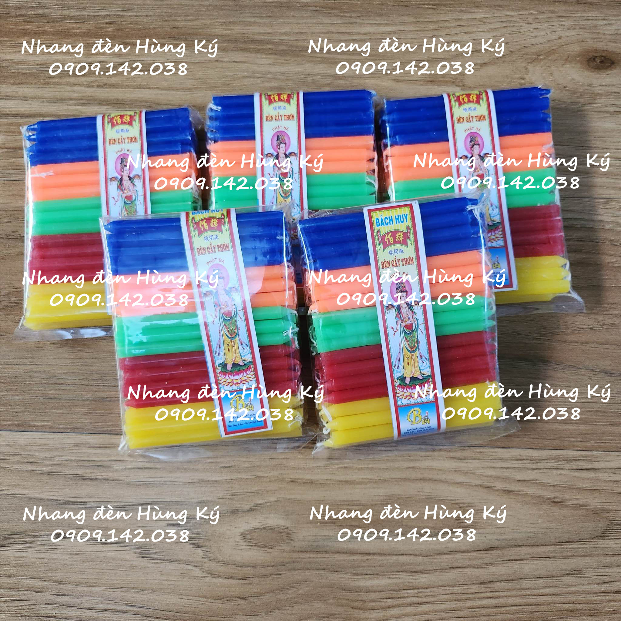 Đèn cầy trung thu nhiều màu 48-50 cây
