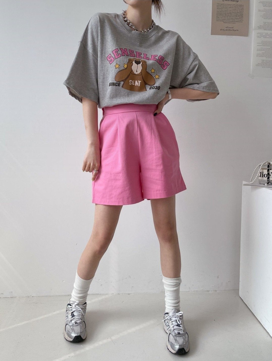 [ogniM Seoul] Korean-style slim fit cotton shorts (Made in Korea)