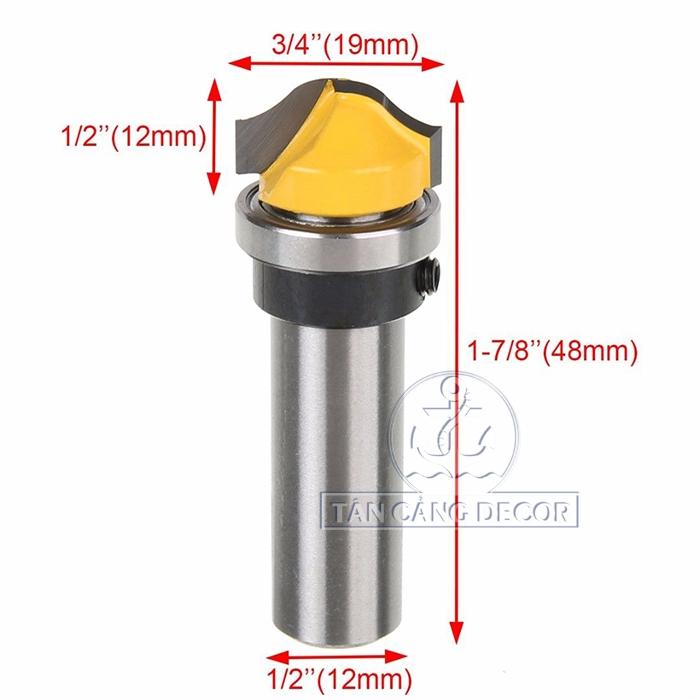 Mũi Router đánh pano Cốt 12.7 mm