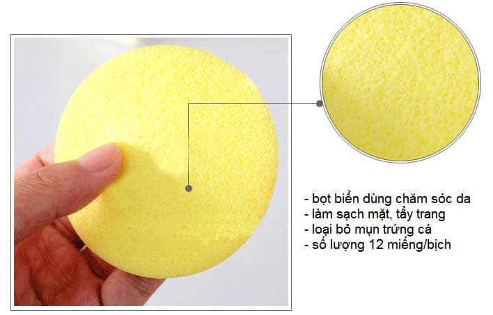Miếng mút rửa mặt bông xốp cực mềm