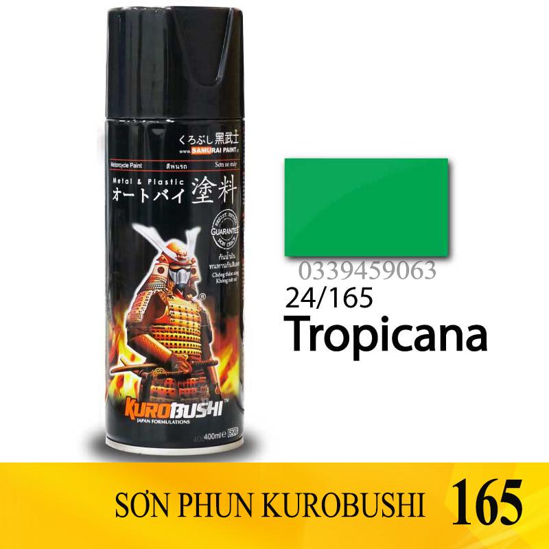 Sơn samurai xanh lá - Combo màu xanh lá 165 sơn xịt samurai