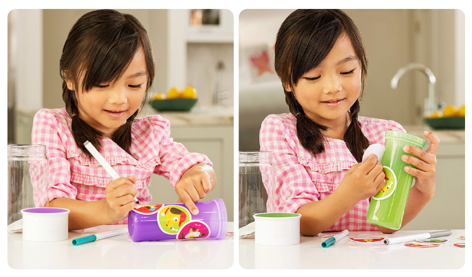CỐC 360 ĐỘ CHỐNG ĐỔ GIỮ NHIỆT KÈM STICKER MUNCHKIN (266ML)
