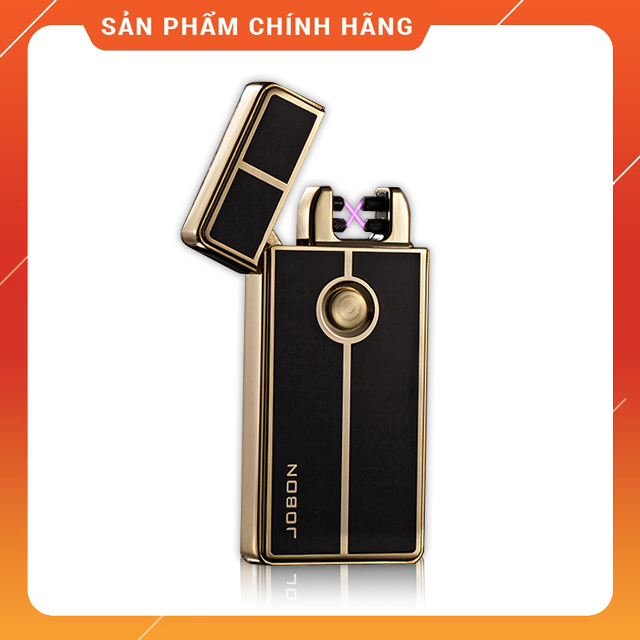 Hộp Quẹt Bật Lửa Tia Điện Plasma Sạc USB Jobon 308A Đẹp Độc Lạ - DEVA