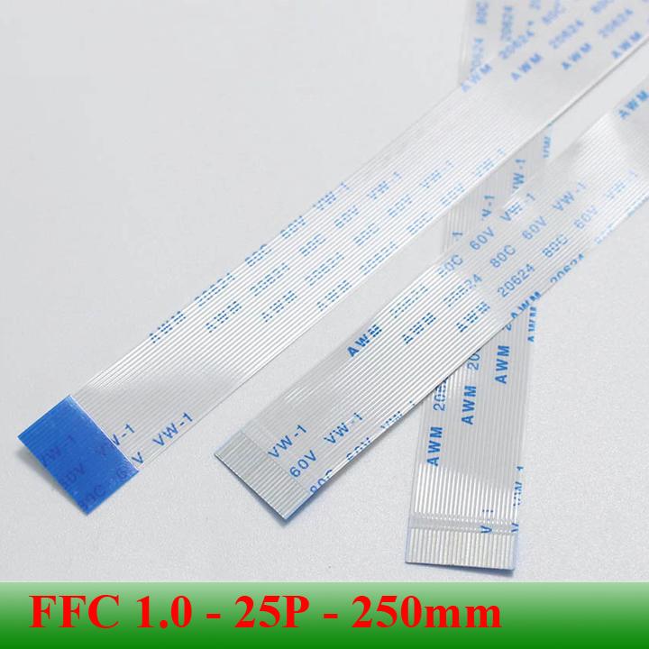 Cable FFC 1.0mm 25 pin dài 250mm AWM 20264