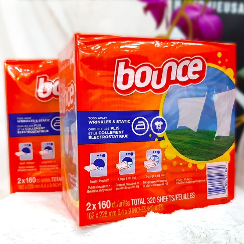 Giấy thơm quần áo Bounce hộp 320 tờ