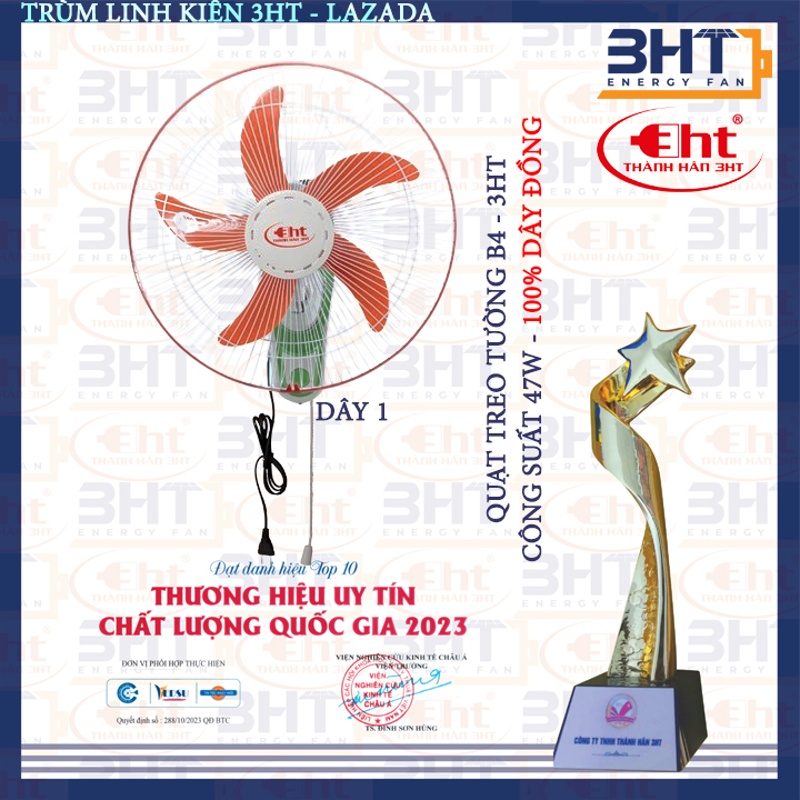 Quạt treo tường B4 - 47W - 220V - 3HT
