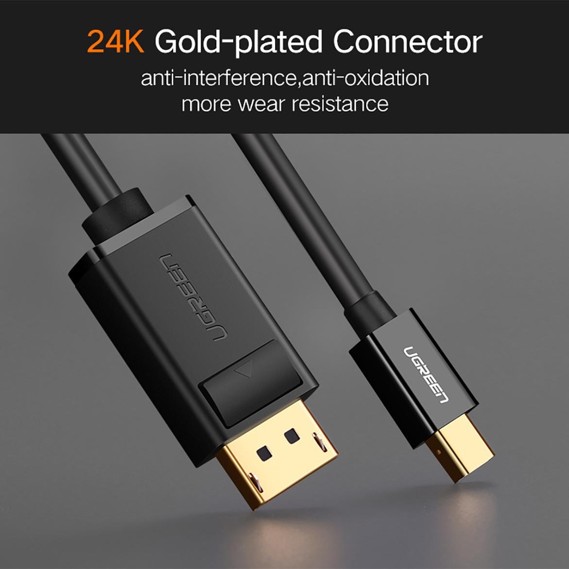 [HCM]Cáp Mini DisplayPort ra DisplayPort 4K@60Hz Cao Cấp UGREEN MD105