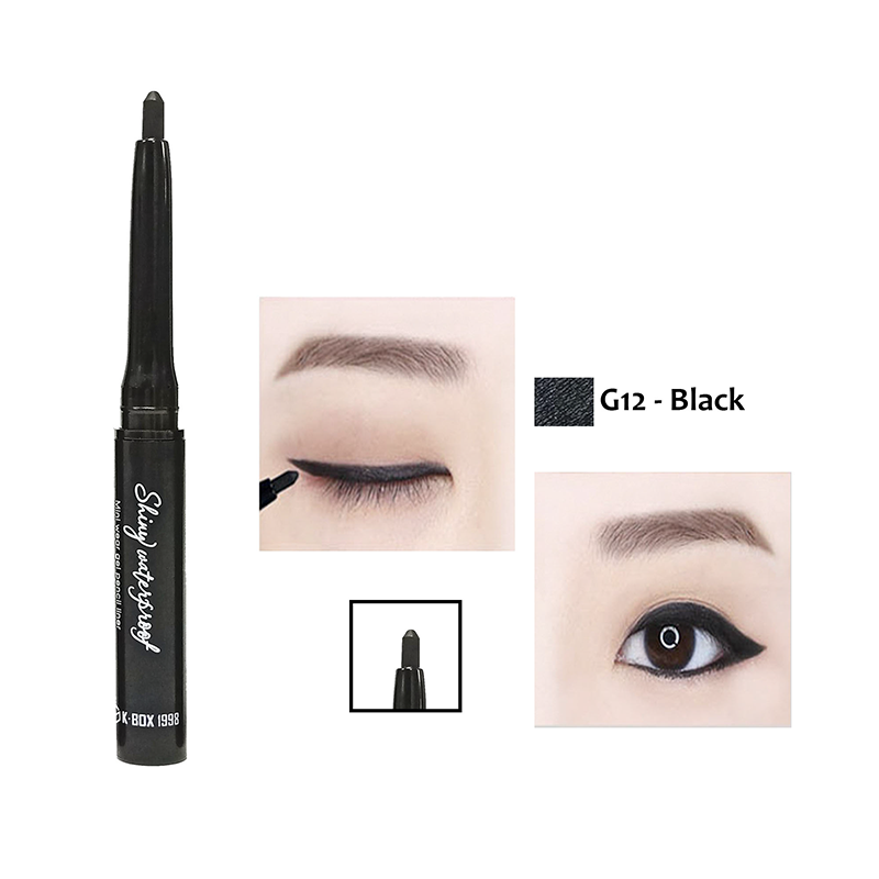 Chì Kẻ Mắt Shiny Waterproof Mini Wear Gel Pencil Liner - G12 Black giá rẻ