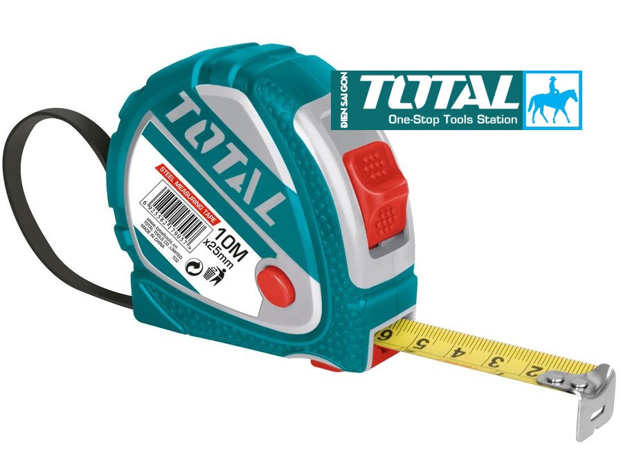 10 mét Thước kéo thước cuộn thép nền vàng 10m x 25mm Steel Measuring Tape INGCO HSMT0810