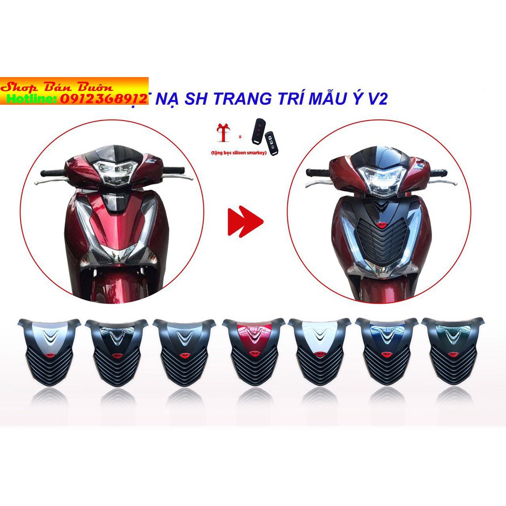 Mặt nạ SH 2017-2019 trang trí mẫu ý v2 ( TẶNG BỌC SILICON SMARKEY)