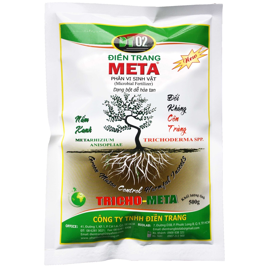 Điền Trang META 500gram nấm đối kháng côn trùng bảo vệ rễ cây trồng