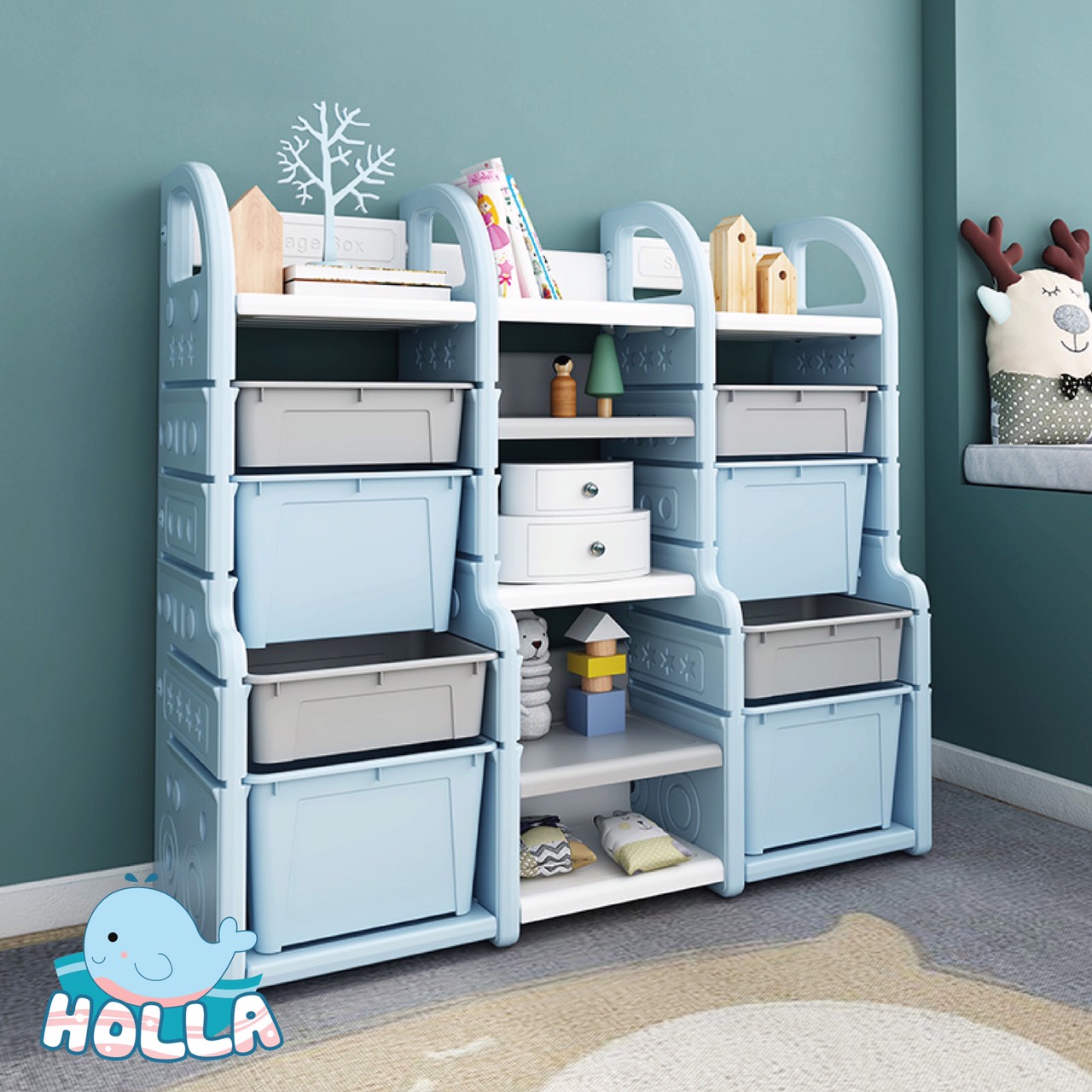 Kệ đồ chơi 2-3 khối Holla HL-10100,HL-1099