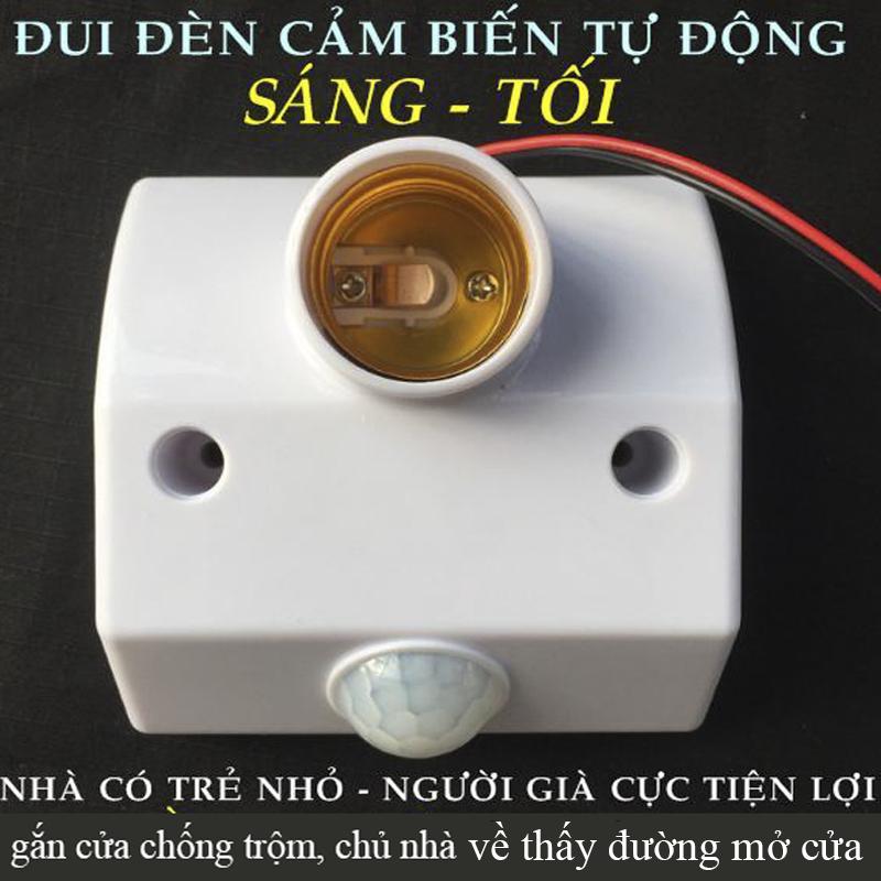 Đui đèn cảm ứng hồng ngoại Chống trộm LOẠI TỐT nút gạt điều chỉnh dễ dàng