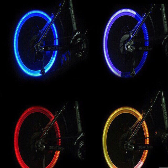 MỘT ĐÔI Đèn Led Gắn Chân Van Nháy 7 Mầu CHO XE MÁY, XE ĐIỆN