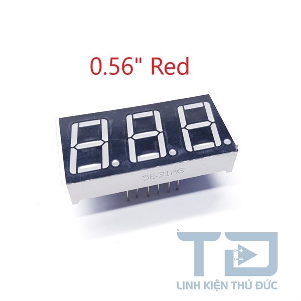 LED 7 Đoạn 0.56inch Đỏ 3 Số Âm Chung