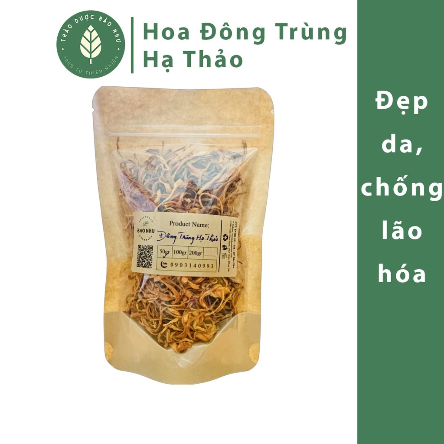 Hoa đông trùng hạ thảo sấy khô