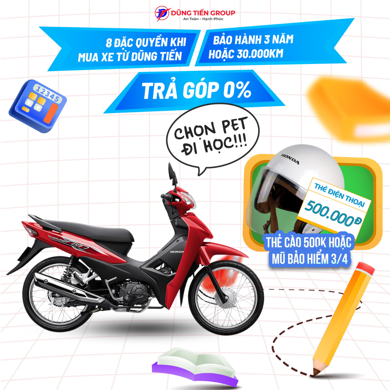 Xe Máy Honda Wave Alpha 2024 - Phiên Bản Tiêu Chuẩn