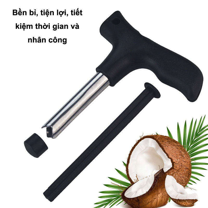 Dụng Cụ Khui Dừa Lấy Nước Bằng Tay, dụng cụ đục lỗ trái dừa siêu nhanh tiện lợi