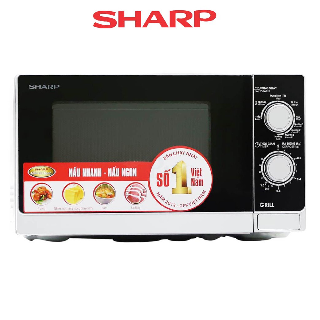 Lò vi sóng có nướng sharp r-g222vn-s 20 lít