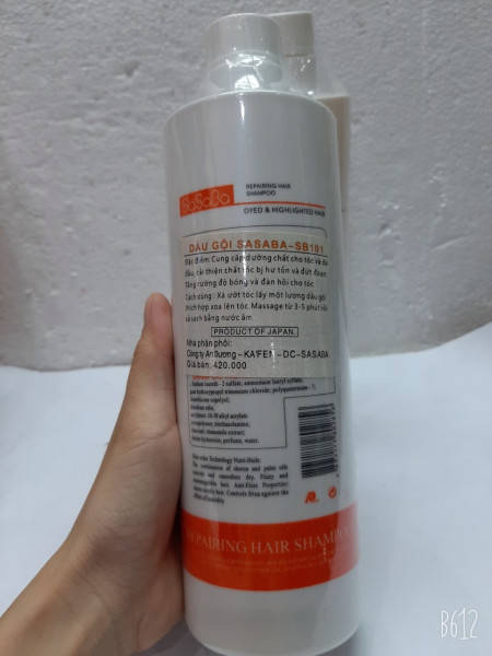 Dầu gội xả Sasaba phục hồi tóc siêu mềm mượt 800ml