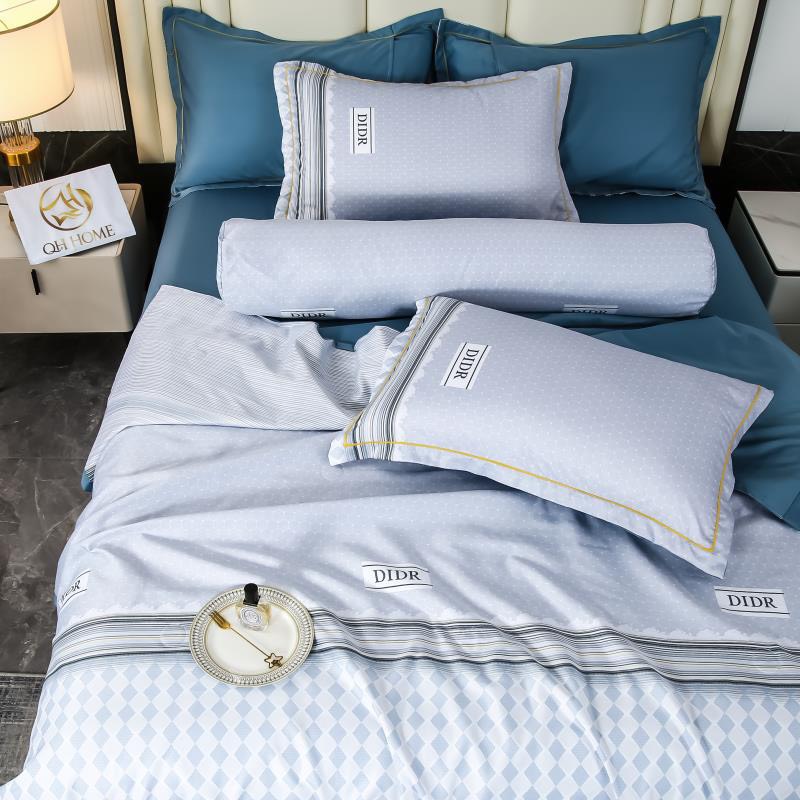 Bộ chăn ga lụa thái set 5 món có vỏ gối ôm cùng bộ