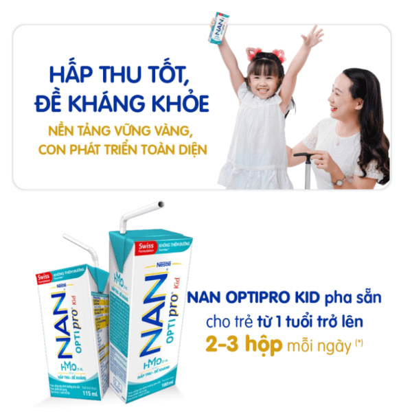 [FREESHIP MAX ] Sữa dinh dưỡng pha sẵn Nestlé NAN OPTIPRO Kid 180ml (Lốc 4 hộp)